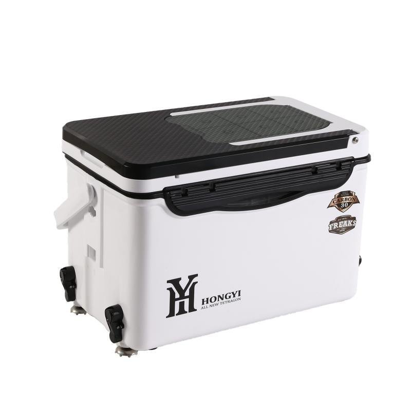 New large-capacity-capable fishing box with a super-light pull-in-the-temperature-preserve-fish box full of 32-litre multi-purpose fishing box full of tanks